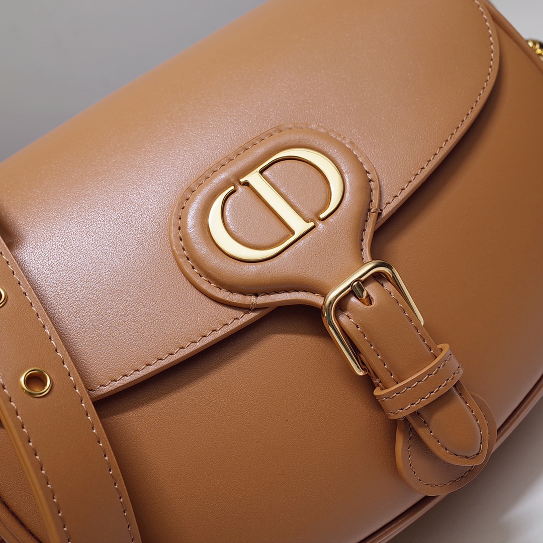 Medium Dior Bobby Bag Caramel Box Calfskin